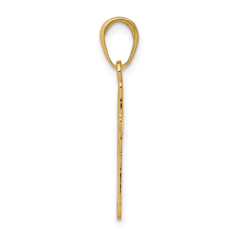14k Yellow Gold Polished Cross Pendant for Women
