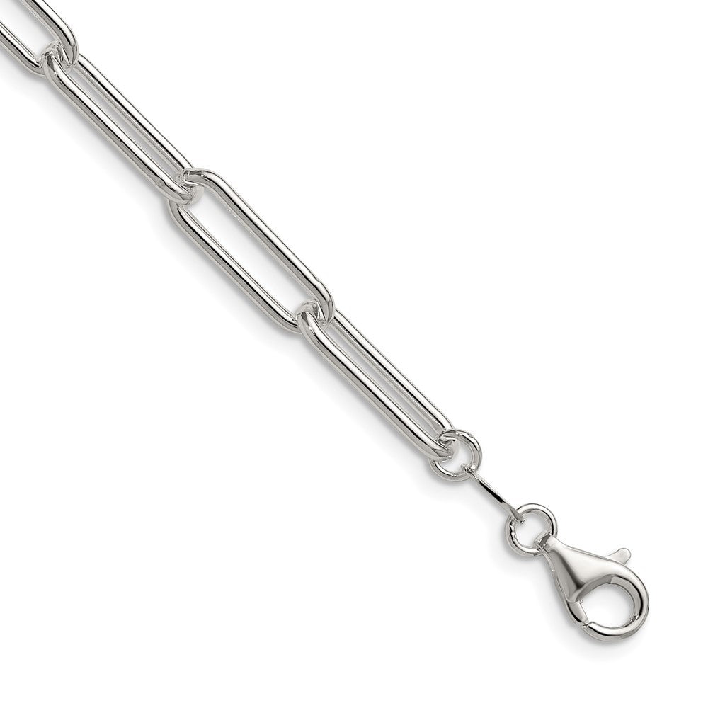 Sterling Silver Polished 5.5mm Paperclip Chain Necklace