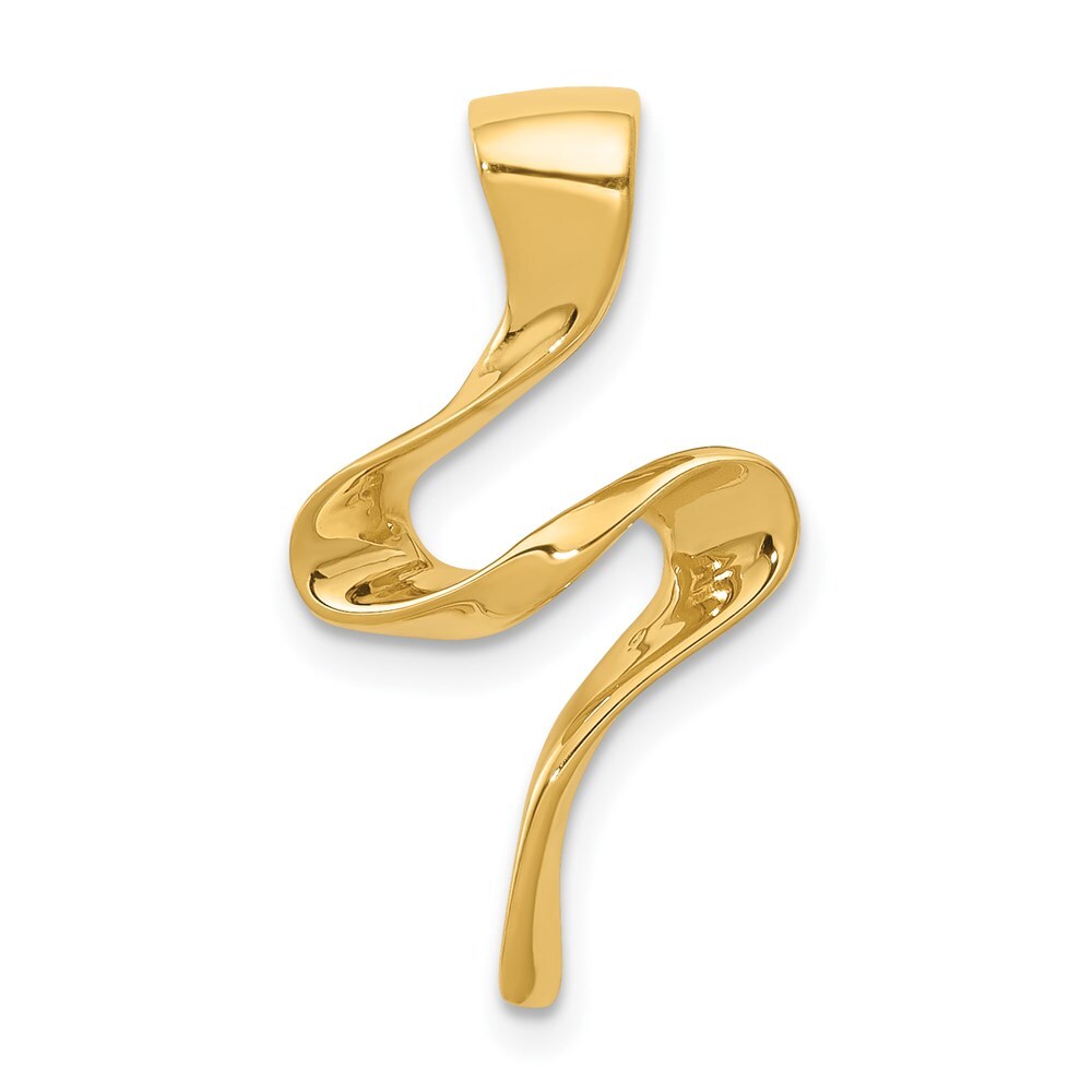 14k Yellow Gold Omega Slide Pendant for Women