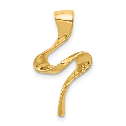 14k Yellow Gold Omega Slide Pendant for Women