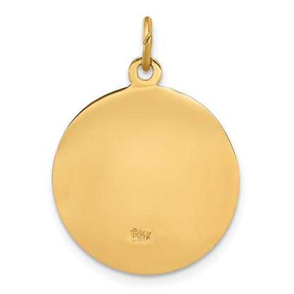 14k Yellow Gold Our Lady of Fatima Medal Pendant for Women