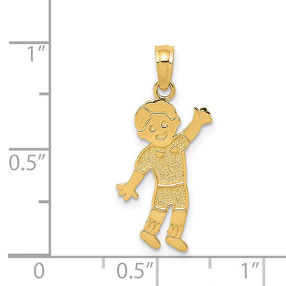 14k Yellow Gold Boy Pendant for Women