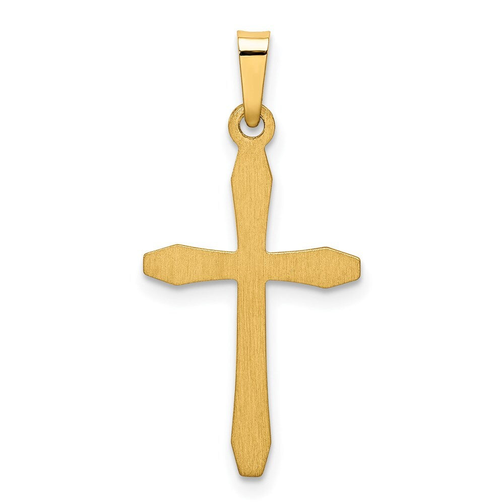 14k Yellow Gold Polished Passion Cross Pendant