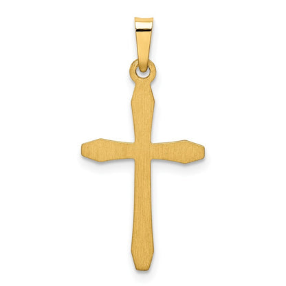 14k Yellow Gold Polished Passion Cross Pendant