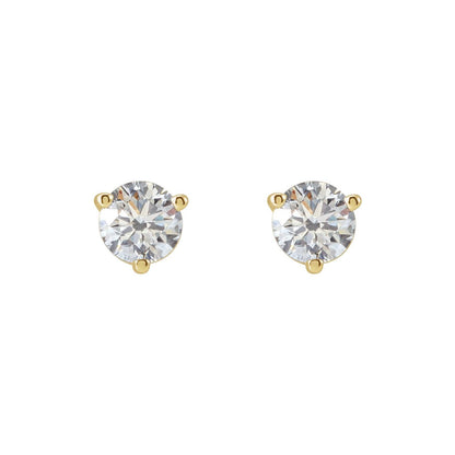 14k Yellow Gold 1/3 CTW Natural Diamond Stud Earrings Fine Jewelry for Women