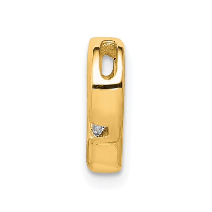 14k Yellow Gold .01 carat Diamond Heart Chain Slide