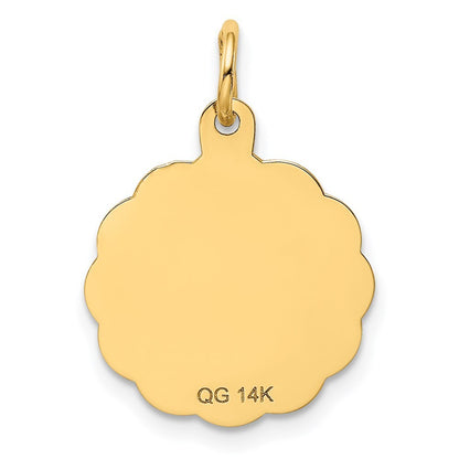 14k Yellow Gold SPECIAL AUNT Charm Pendant for Women