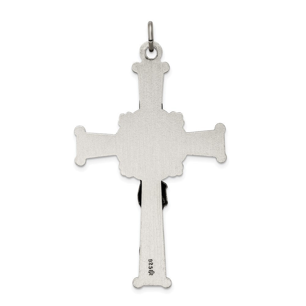 Sterling Silver Antiqued INRI Crucifix Pendant Holiday Gift for Women