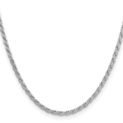Sterling Silver 3.65mm Flat Rope Chain Necklace