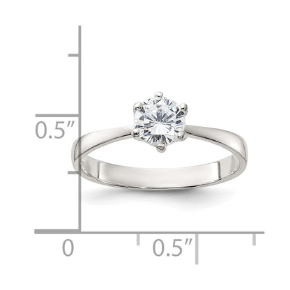 Sterling Silver Cubic Zirconia Ring Size 7