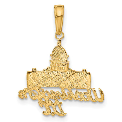 14k Yellow Gold WASHINGTON D.C. Capitol Building Pendant for Women
