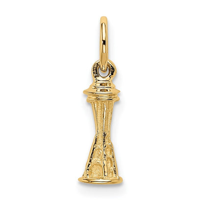 14k Yellow Gold Solid Polished Space Needle Charm