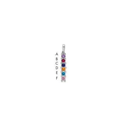 14k White Gold Family Jewelry Diamond Semi-Set Pendant for Women