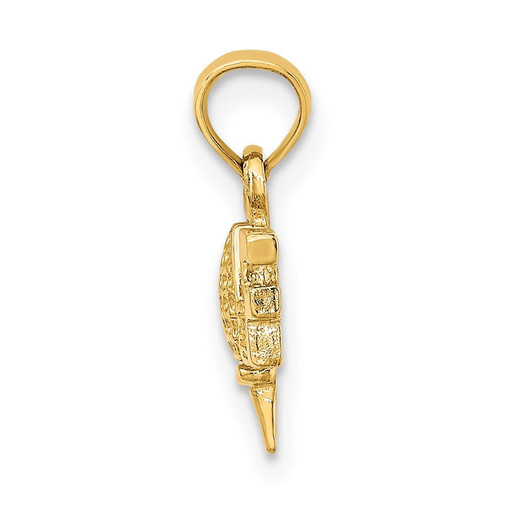 14k Yellow Gold Solid Polished GOLF Charm
