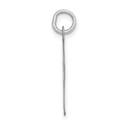 14k White Gold Large Script Letter I Initial Charm Pendant for Women