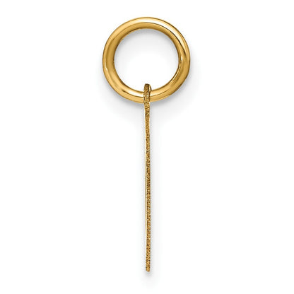 14k Yellow Gold Letter O Initial Pendant for Women