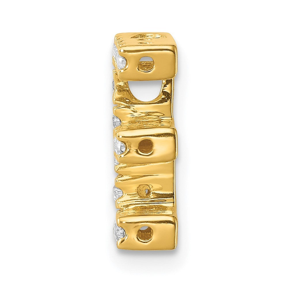 14k Yellow Gold  Diamond Letter E Initial Charm
