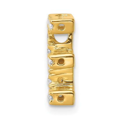 14k Yellow Gold  Diamond Letter E Initial Charm