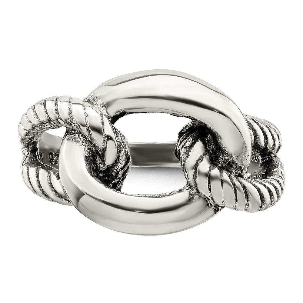 Sterling Silver Antiqued Ring Size 8