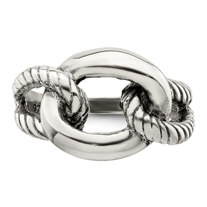 Sterling Silver Antiqued Ring Size 8