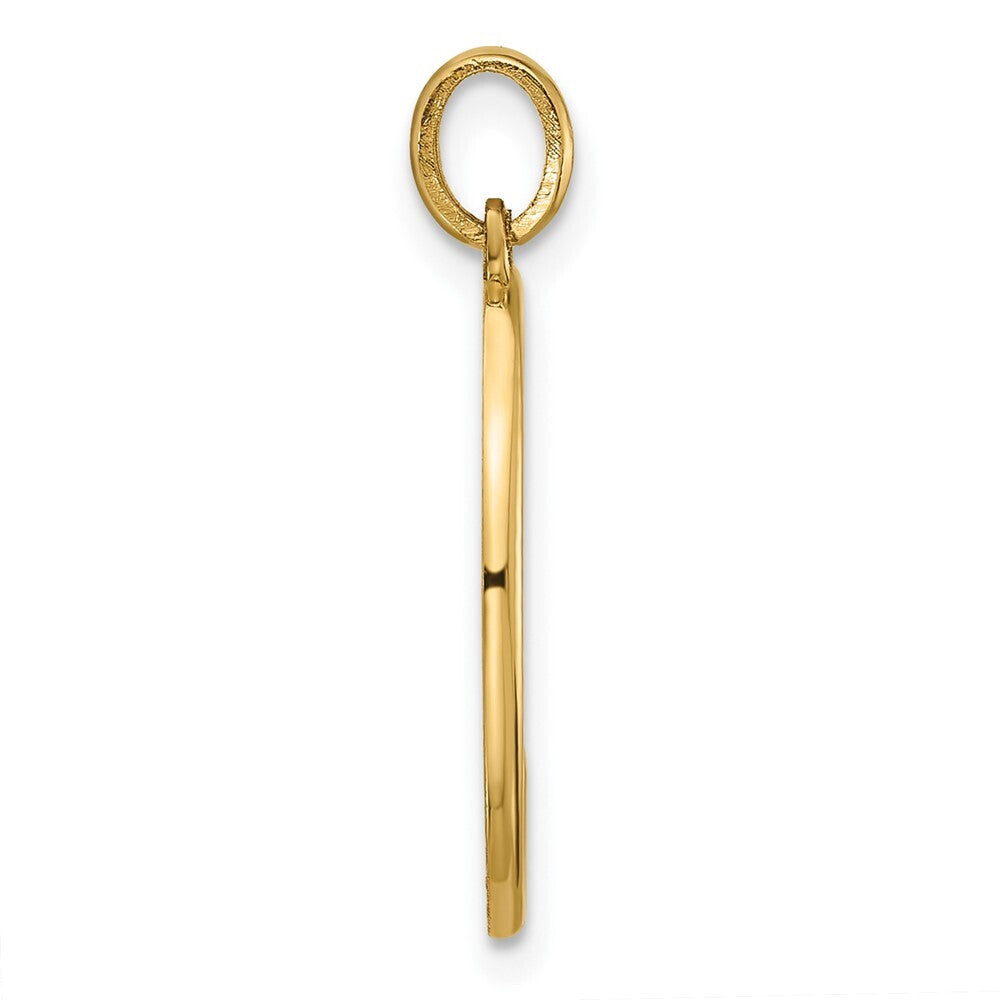 14k Yellow Gold Fancy Letter C Pendant for Women