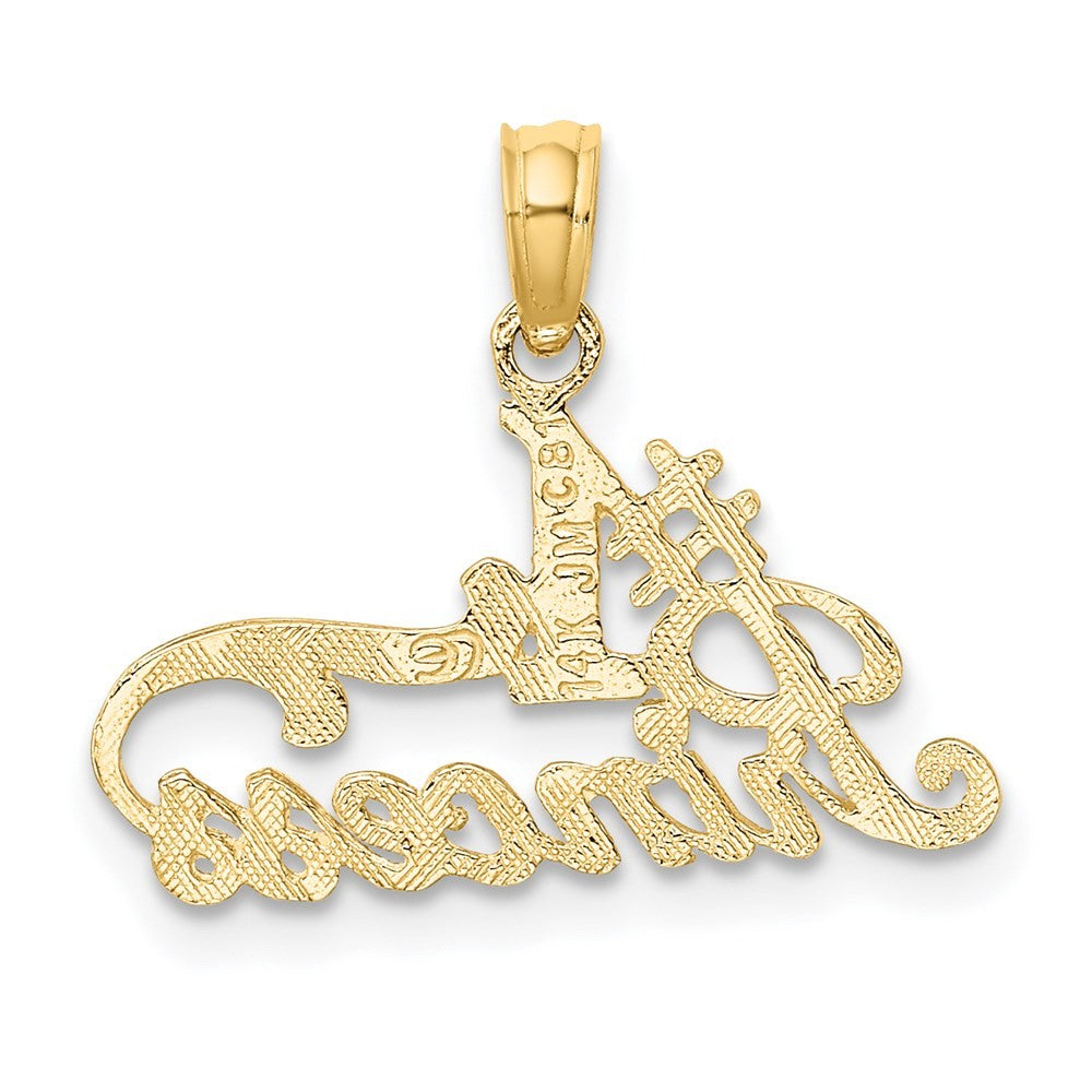 14k Yellow Gold #1 PRINCESS Charm