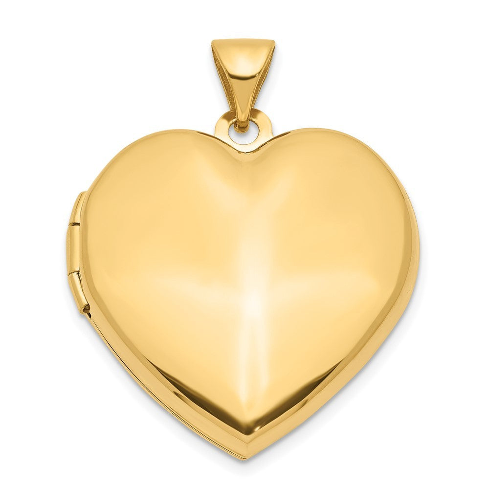 14k Yellow Gold Domed Heart Family Locket