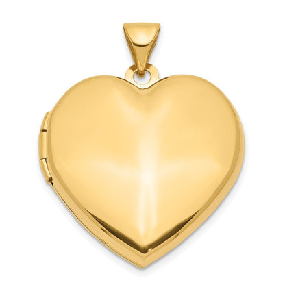 14k Yellow Gold Domed Heart Family Locket