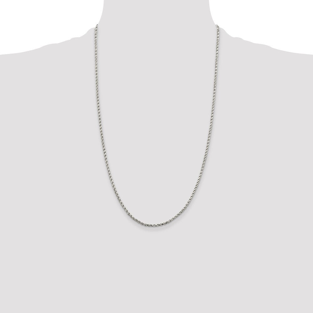 Sterling Silver 2.25mm Twisted Box Chain