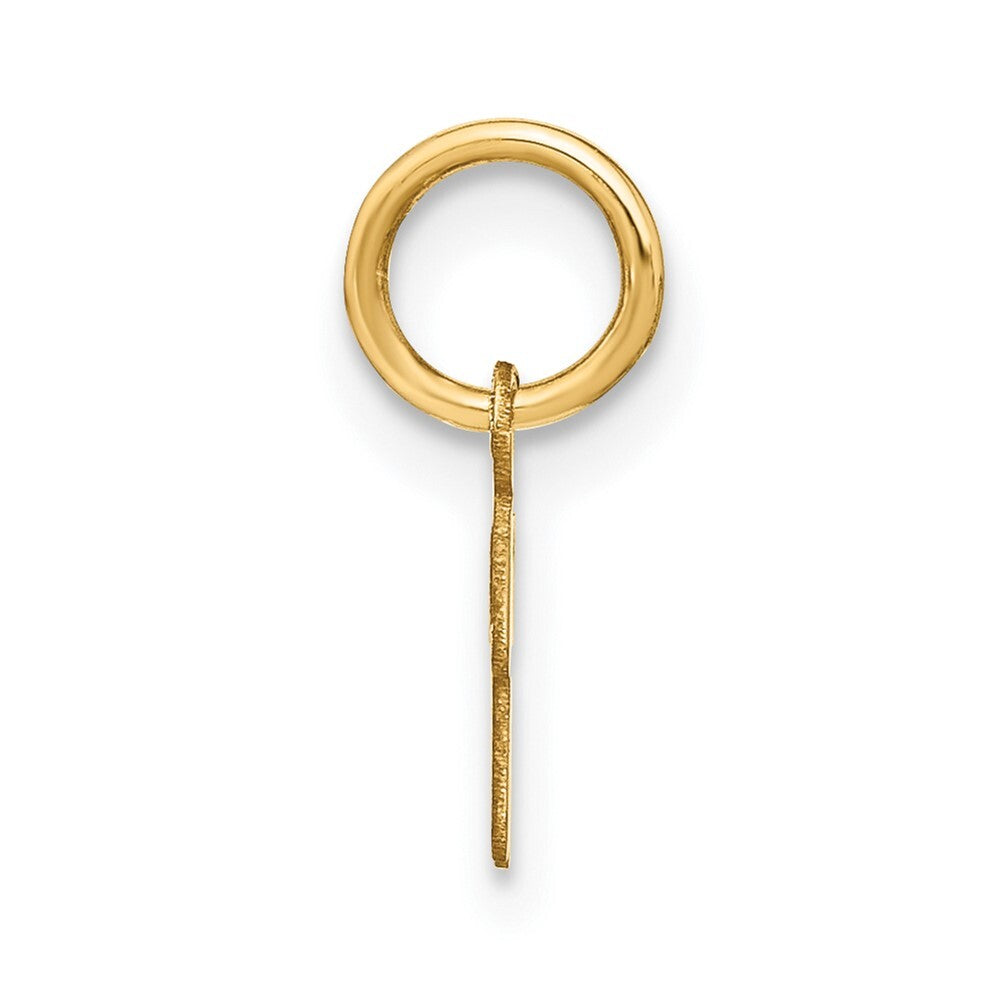 14k Yellow Gold Upper case Letter R Initial Charm Pendant for Women