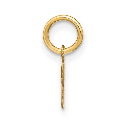 14k Yellow Gold Upper case Letter R Initial Charm Pendant for Women