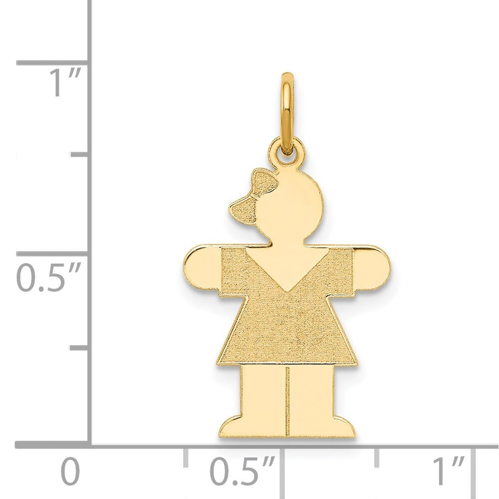 14k Yellow Gold Kid Charm Pendant for Women