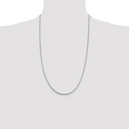 Sterling Silver Rhodium-plated 1.5mm Snake Chain