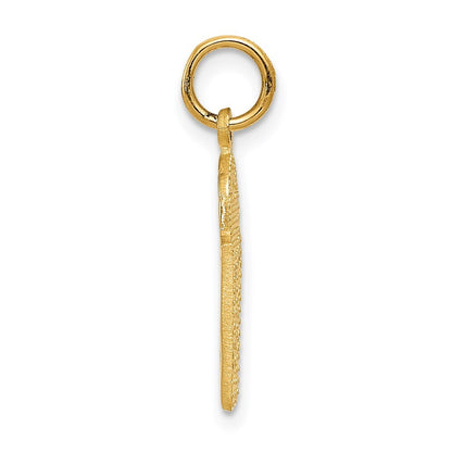14k Yellow Gold Basketball in Net Charm Pendant for Women