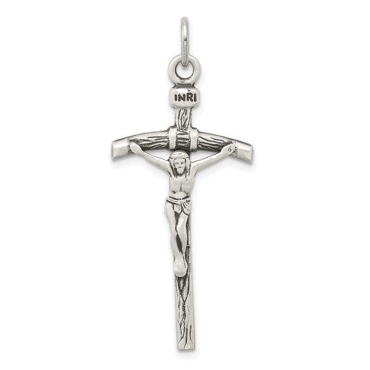 Sterling Silver Antiqued Crucifix Pendant Holiday Gift for Women