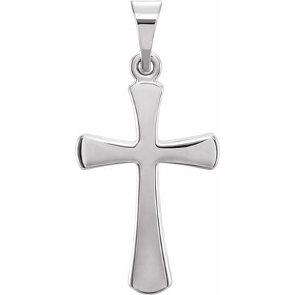 14k White Gold Crucifix Catholic Cross Pendant Fine Jewelry Gift for Her