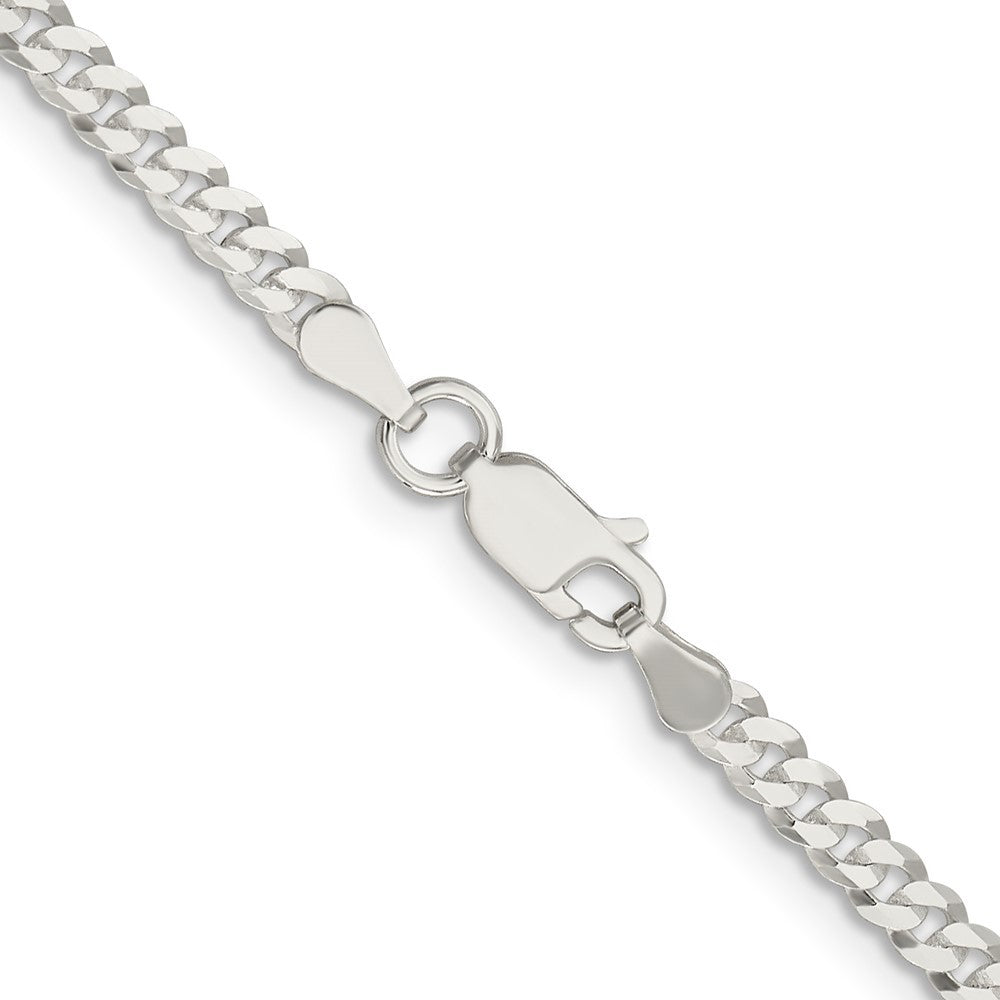 Sterling Silver 3.15mm Flat Curb Chain Necklace