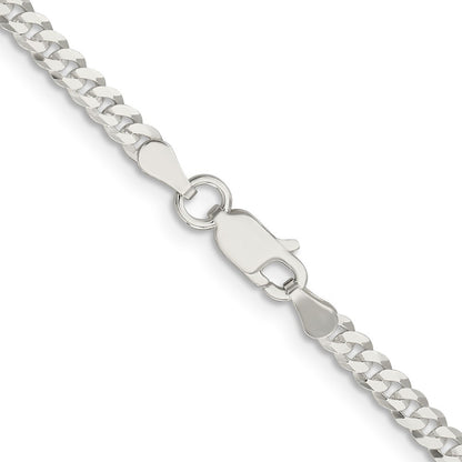 Sterling Silver 3.15mm Flat Curb Chain Necklace