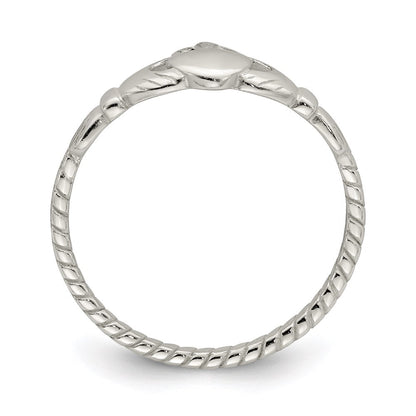 Sterling Silver Claddagh Ring Size 6