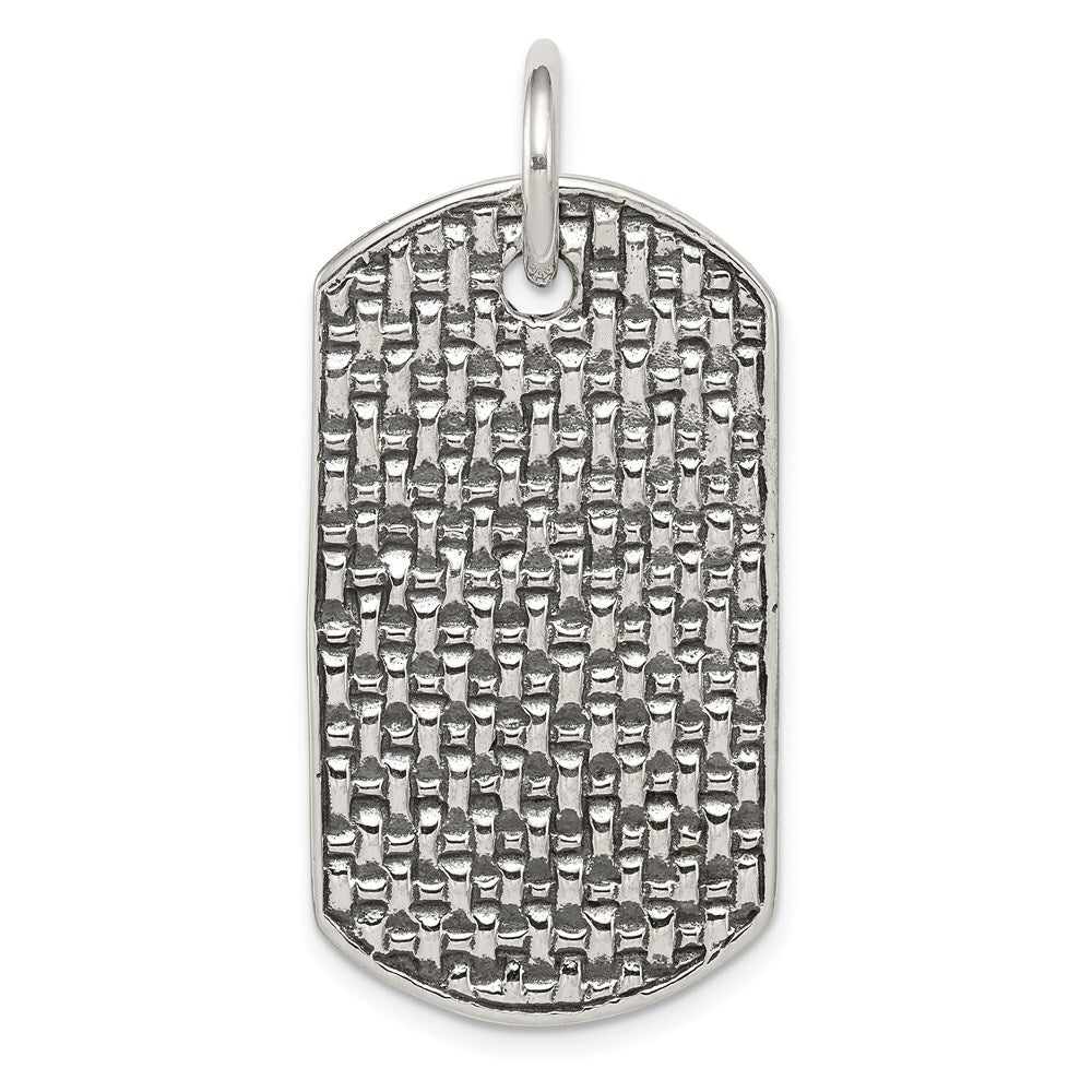Sterling Silver Dog Tag Pendant Holiday Gift for Women