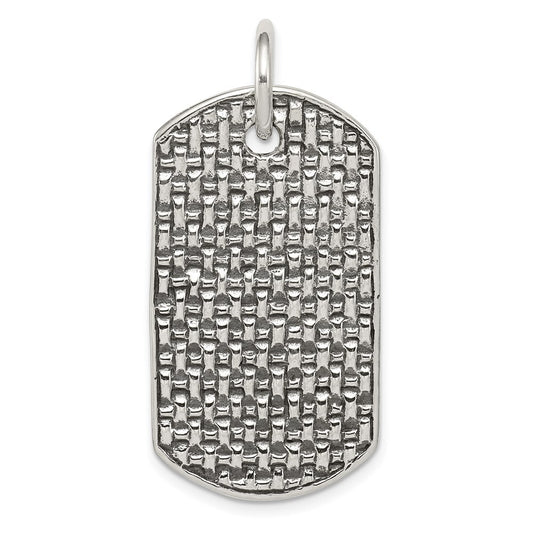 Sterling Silver Dog Tag Pendant Holiday Gift for Women