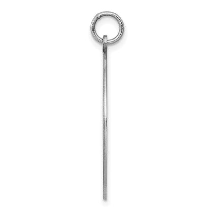Sterling Silver Engraveable Round Polished Front/Satin Back Disc Charm