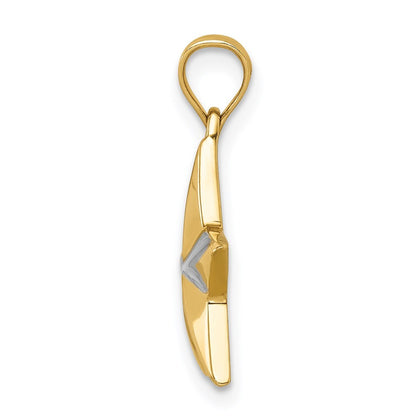 14k Yellow Gold Polished Star Pendant for Women