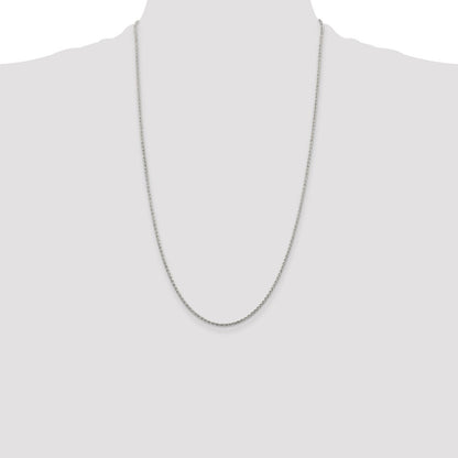 Sterling Silver 1.5mm Diamond-cut Spiga Chain