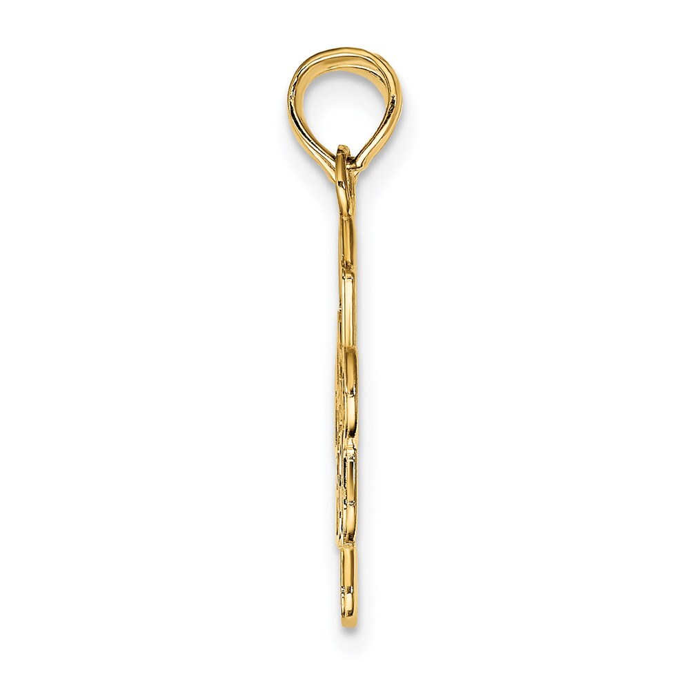 14k Yellow Gold BEST FRIENDS Break-apart Puzzle Pieces Charm Pendant for Women
