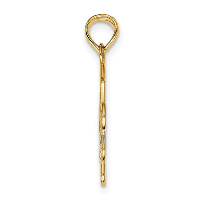 14k Yellow Gold BEST FRIENDS Break-apart Puzzle Pieces Charm Pendant for Women