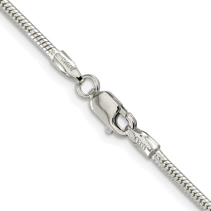 Sterling Silver Rhodium-plated 1.75mm Snake Chain