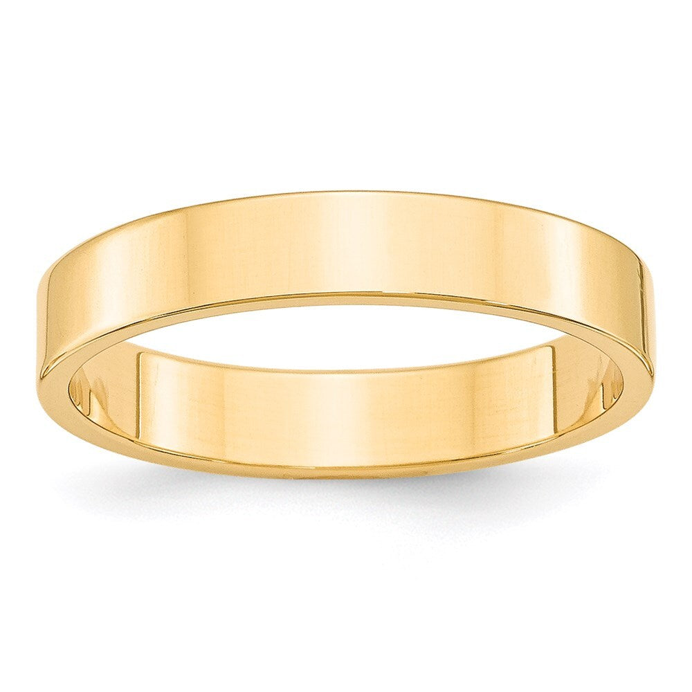 14K Yellow Gold Yellow Gold 4mm Lightweight Flat Wedding Band Size 5