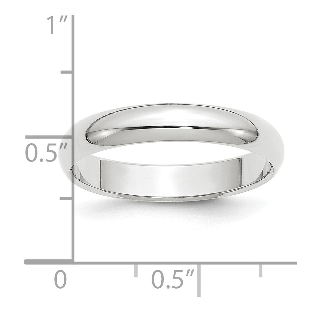 Platinum 4mm Half Round Wedding Band Ring Size 7