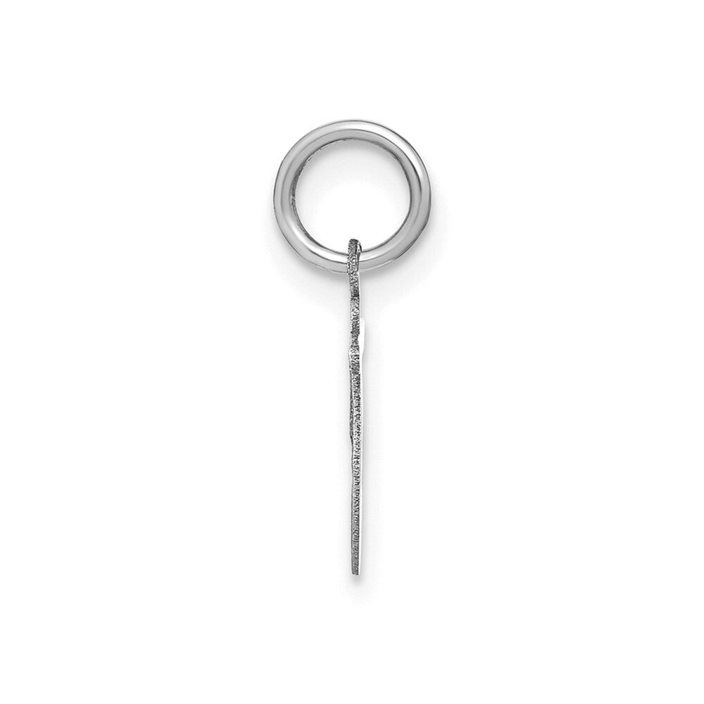 14k White Gold Lower case Letter T Initial Charm Pendant for Women